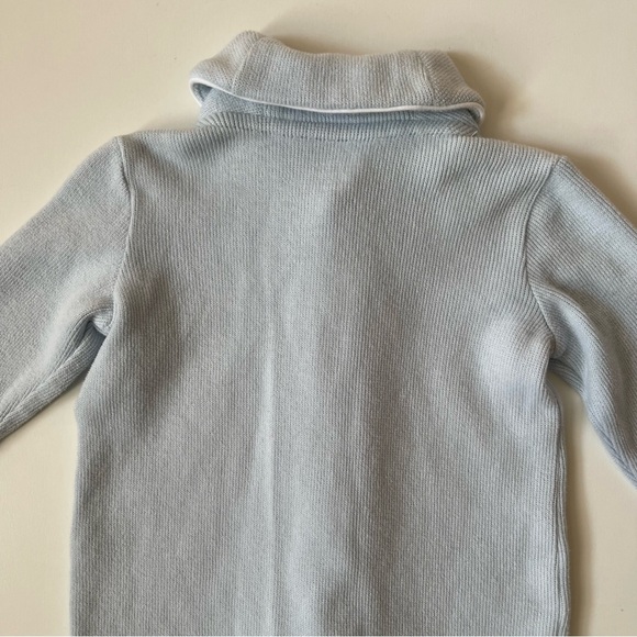 Ralph Lauren Childrenswear Unisex French Rib Shawl Light Blue Coverall - 6M - Picture 6 of 11